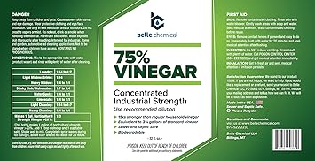 75% Pure Vinegar - Concentrated Industrial Grade 32oz