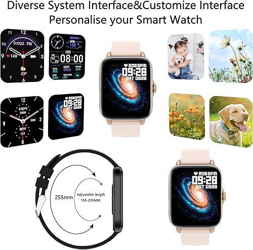 Miniatura 5 de Reloj inteligente responderhacer llamadas reloj inteligente de 17 pulgadas para teléfonos Android e iOS con seguimiento de frecuencia cardíaca del