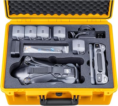 Lykus Titan M400 Waterproof Hard Case for DJI Mavic 4 Pro, DJI RC Pro 2/RC2, Fits up to 6 Batteries and Accessories in Fly More Combo/Creator Combo [CASE ONLY]