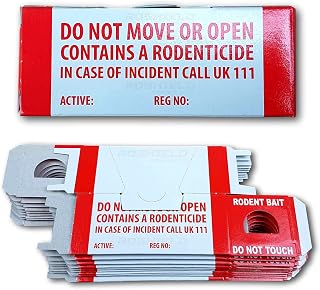 Roshield 10 x Cardboard Mouse Boxes for Monitoring of Poison Mice Bait - Wax Coated For Placement in Kitchens & Damp Environments (Empty)