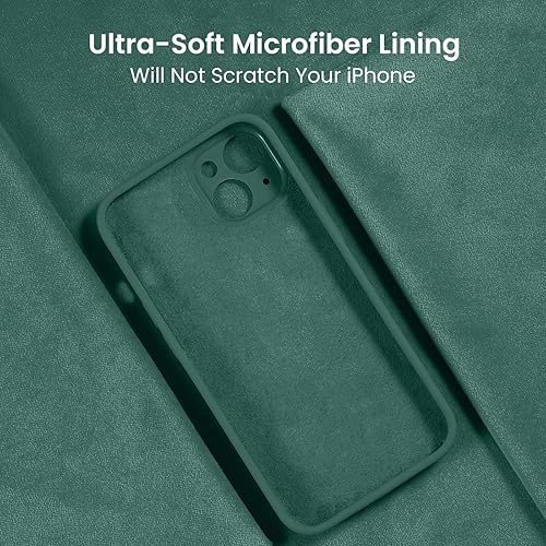 Miniatura 413 de FireNova Funda para iPhone 14 Pro, funda de silicona mejorada [protección de cámara] con [2 protectores de pantalla], forro interior de microfibra