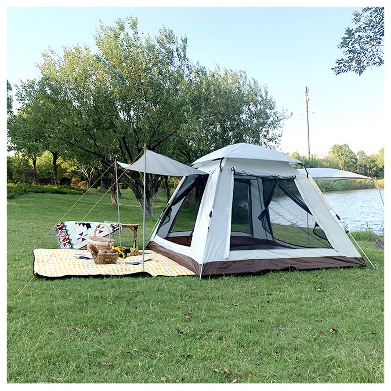 Tente 4 personnes ouverture 3 secondes camping imperméable - 8