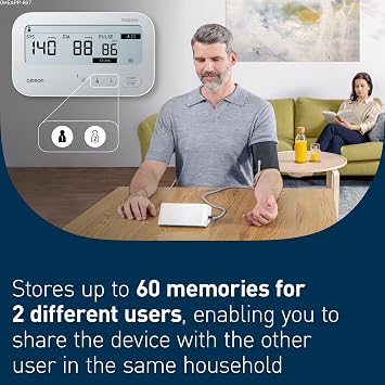 OMRON X4 Connect AFib, Connected Upper Arm Blood Pressure Monitor for Home Use, Intelli Wrap Cuff (22-42cm), AFib Detection, Blood Pressure Machine with Bluetooth Connection