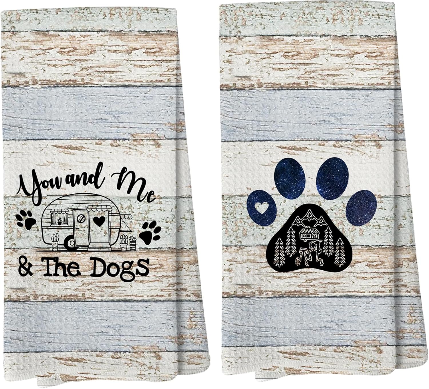 Camping Kitchen Towels for Dog Lovers – Set of 2, RV Decor Camping Kitchen Towels for Dog Lovers – Set of 2, RV Decor