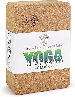 Blocco di sughero per yoga, sughero sostenibile con superficie antiscivolo, accessorio per esercizi sostenibili per yoga, pilates e fitness generale