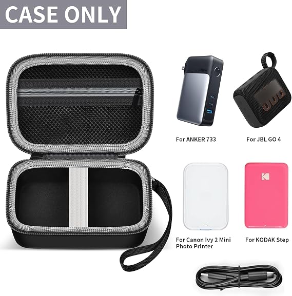 Hard Shell Carrying Case for JBL Go 4/3 and Canon Ivy 2