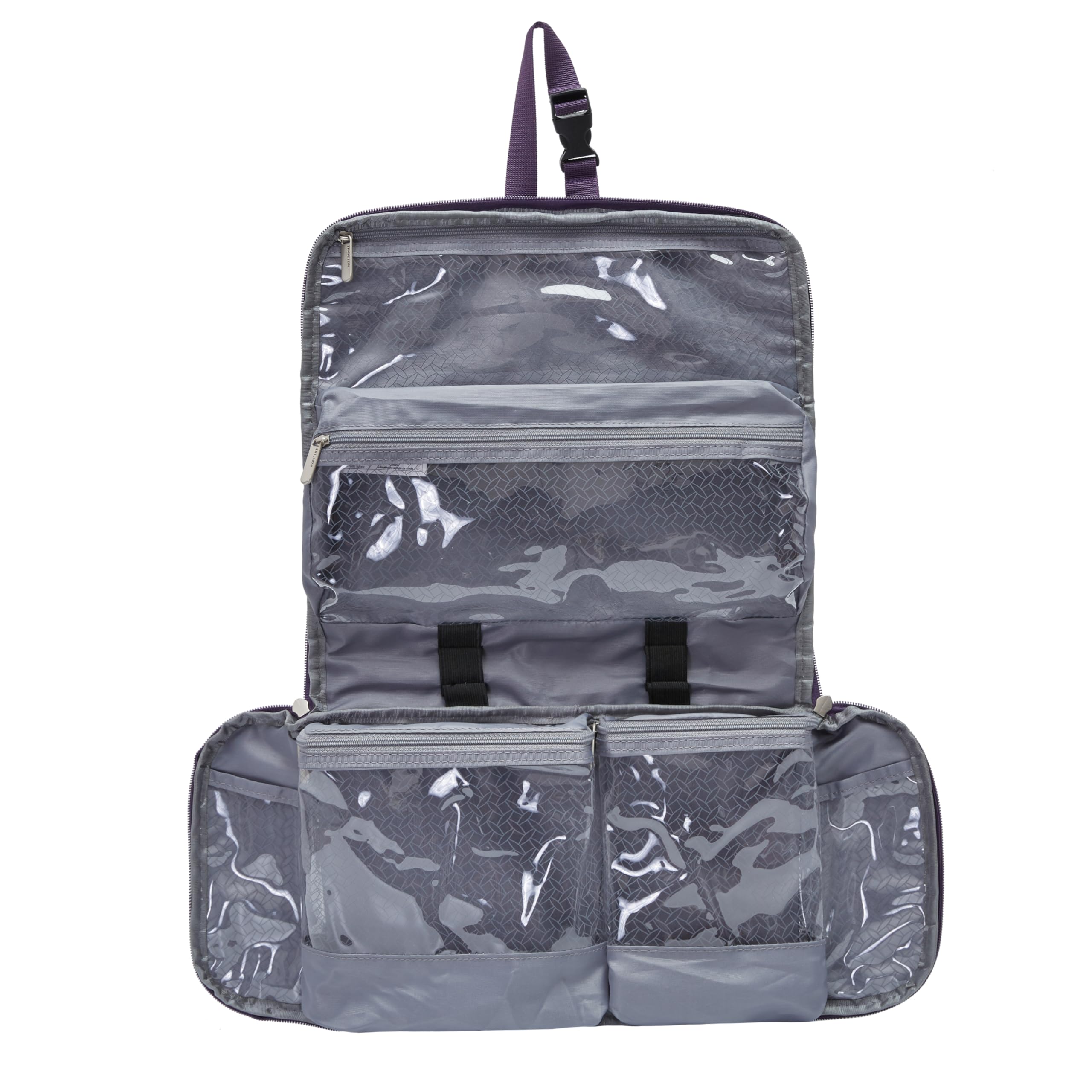 Travelon: Kit de Aseo Plano, Purple, Morado, Kit de Aseo Plano para Equipaje