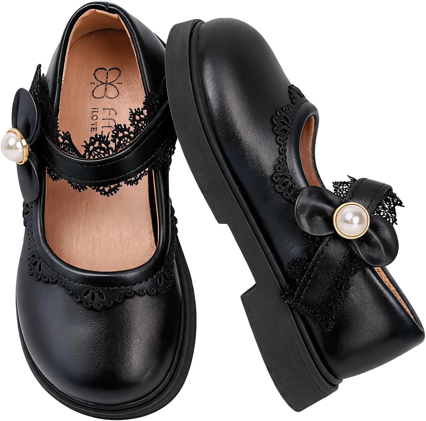 SEAUR Dziewczęce Mary Jane półbuty eleganckie buty księżniczki, miękkie | Dziewczęce skórzane buty imprezowe słodkie