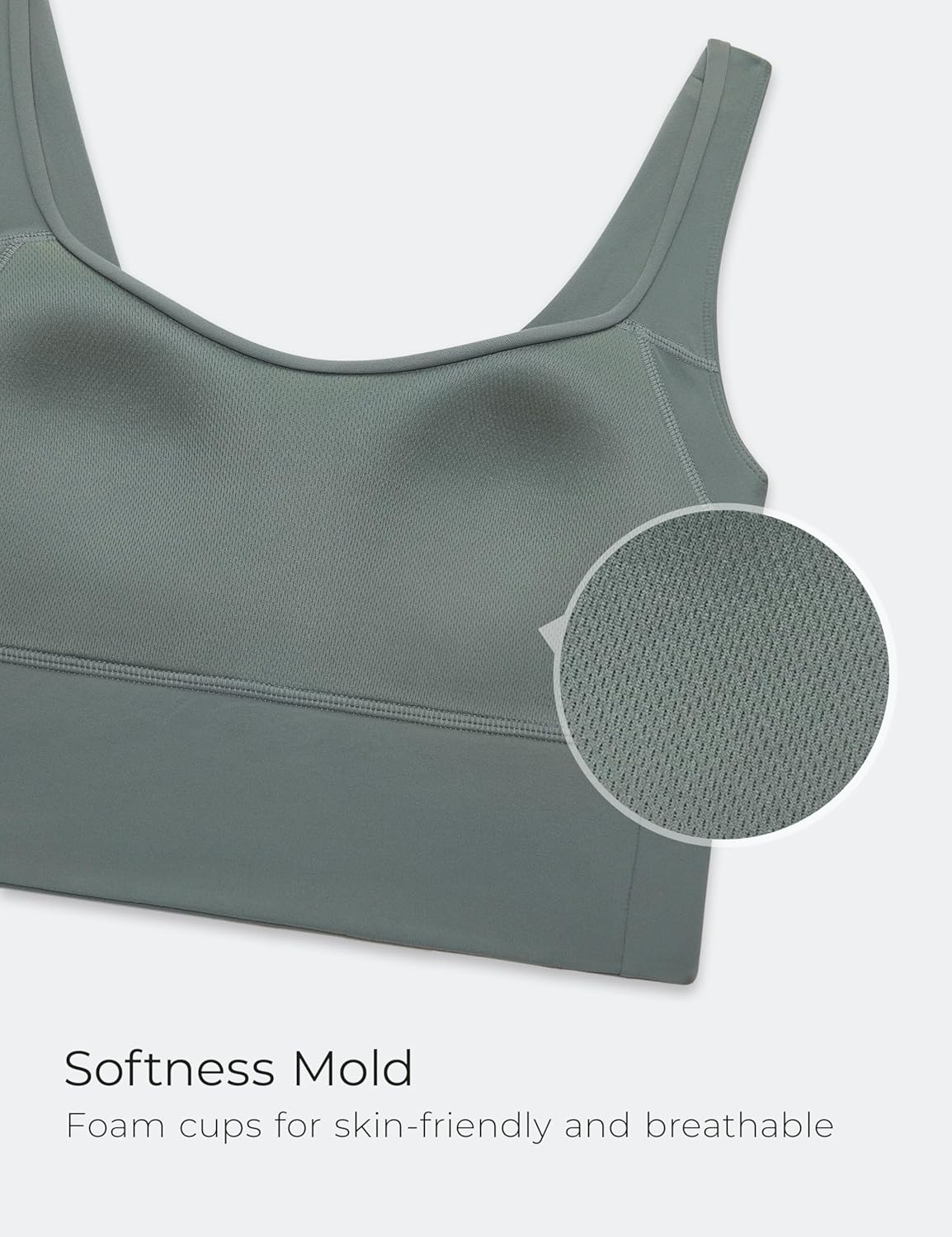 CRZ YOGA Softness Mold Butterluxe Longline Sports Bras for Women - Molded Cup V Neck Yoga Clothes Workout Crop Tank Top