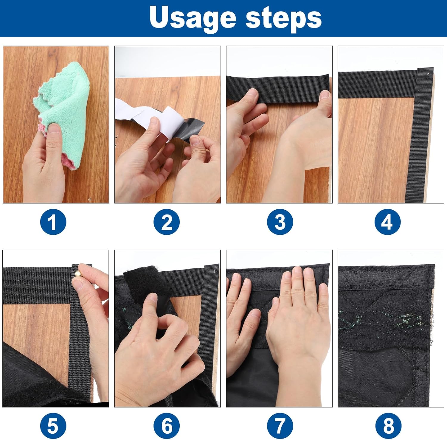 uxcell Magnetic Thermal Insulated Door Curtain, Fits Door Size 33" x 81", Durable Thicken Oxford Fabric Door Blanket, Center Opening, Keep Warm in Winter and Cool in Summer, Black