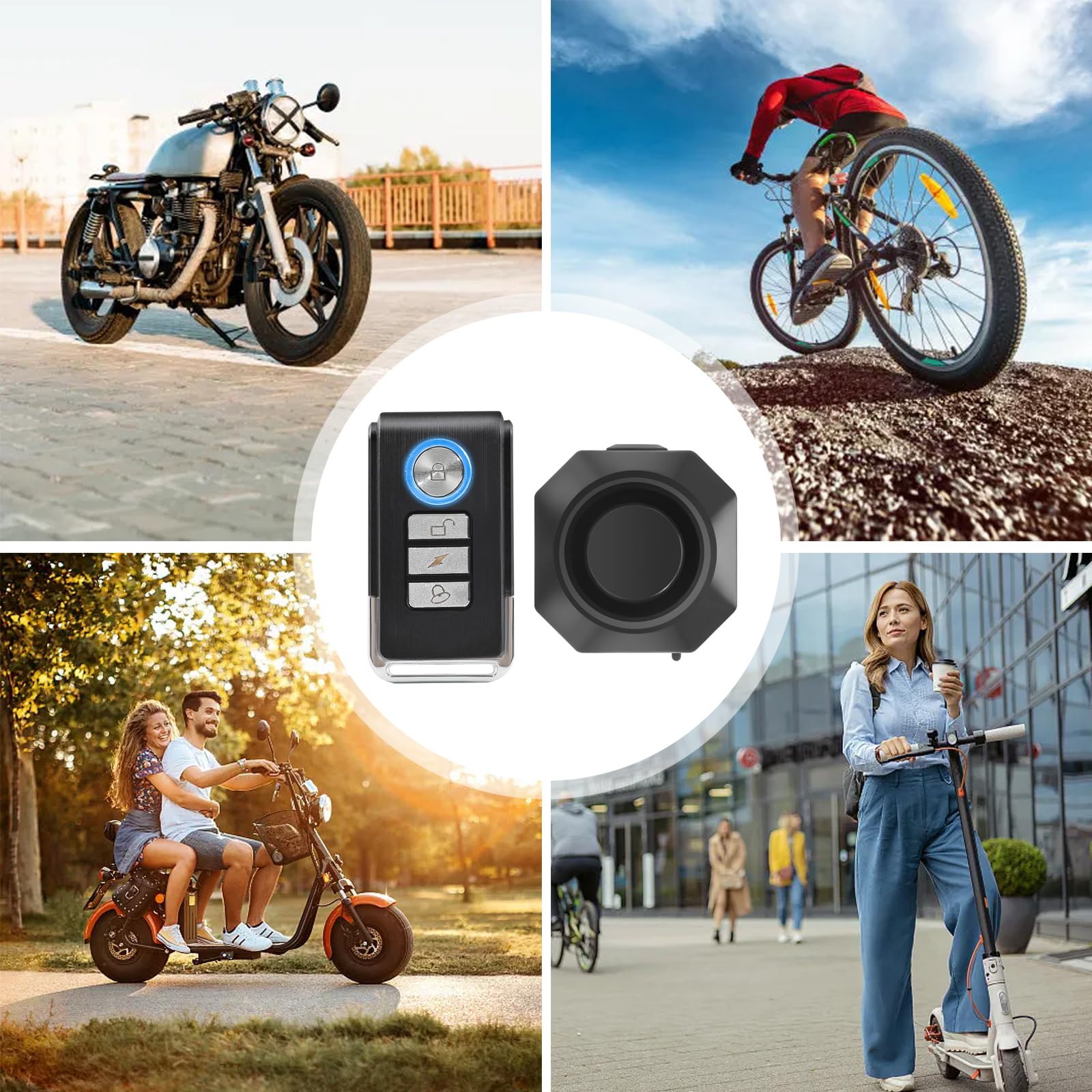 Allarme di sicurezza 150dB Wireless antifurto vibrazione Wireless moto bicicletta allarme di sicurezza impermeabile con telecomando  30