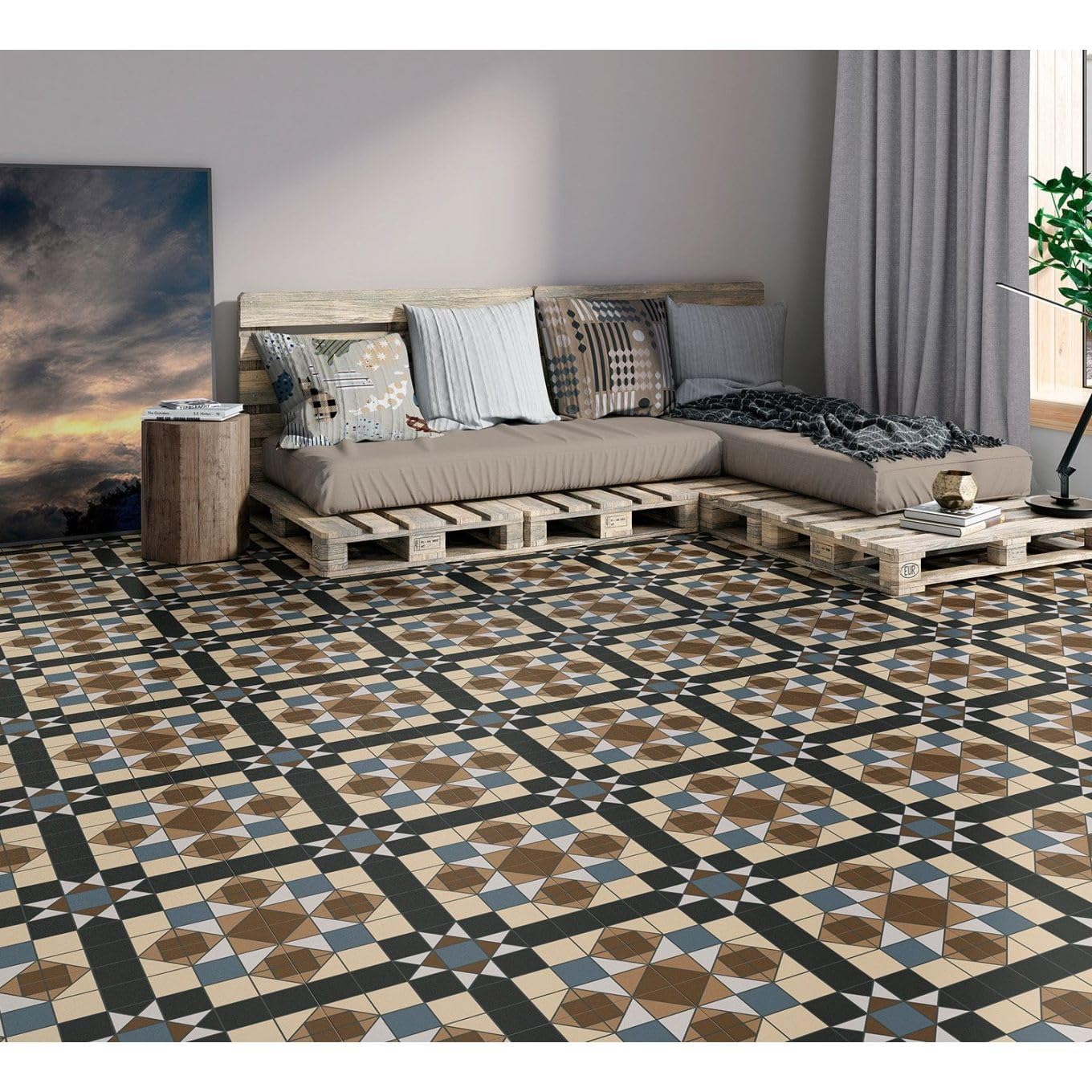 Multi Color Tile Multi Colored Tile Floor Mixed Color Random Pattern Slate Tile