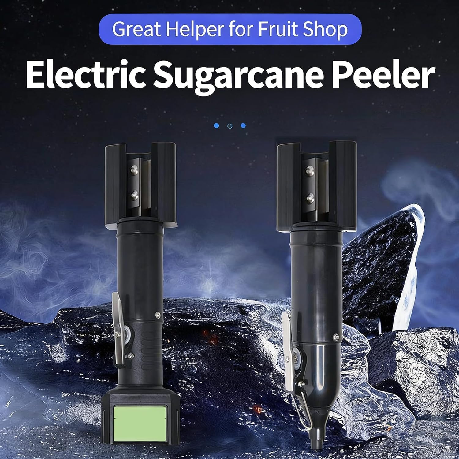 Pelador eléctrico automático de caña de azúcar, máquina raspadora de alta velocidad para pelar frutas y verduras, hoja de acero inoxidable de 7500 rpm