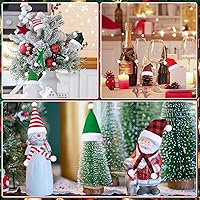 Vista 7 de JUNEBRUSHS Mini sombreros y bufandas de Papá Noel, 12 piezas de accesorios de Navidad para mascotas, rojo, verde, blanco, ajustable, se adapta a