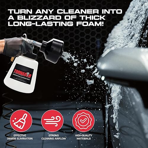 Miniatura 7 de Tornador Z-011 Car Wash Foam Gun | Adjustable Foam Sprayer with 32oz Reservoir | Professional Car Cleaning Tool for Interior & Exterior | Compatible