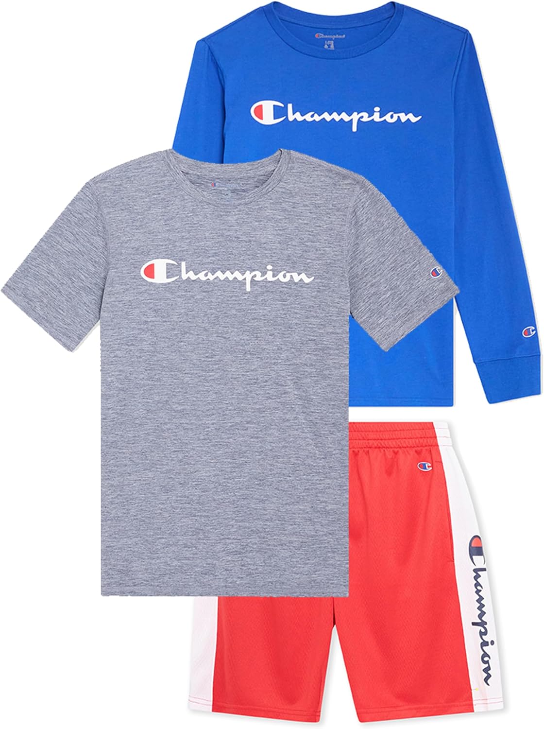 Champion Boys 3 Piece Tee Shirt and Short Sets for Kids