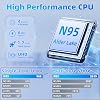 15.6'' silver Laptop, 16GB DDR4 RAM, 512GB SSD, 12th Gen Alder Lake N95 CPU(Up to 3.4GHz), FHD IPS (1920x1080) Screen, Dual Band WiFi, Type-C, Mini-HDMI, Student Notebook with Removable Webcam