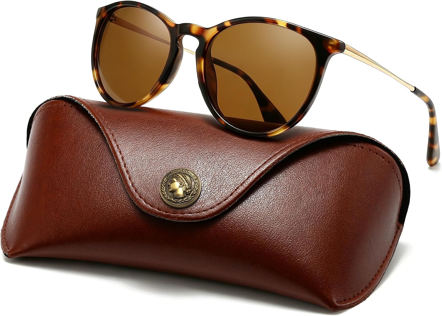 SUNGAIT Premium Vintage Round Sunglasses for Women Men Classic Retro Style