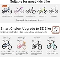 Vista 3 de RoyalBaby Ruedas de entrenamiento para bicicletas de niños de 12 pulgadas, soportes de acero resistentes y neumáticos de goma silenciosos, Negro