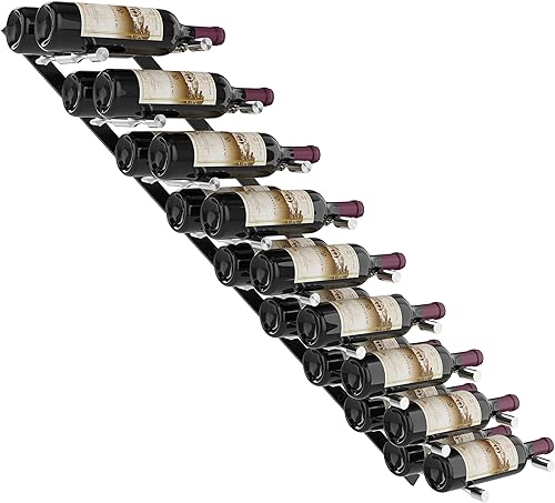Miniatura 2 de VintageView Vino Pins Flex Sistema de estante de vino de metal montado en la pared (Gunmetal, 18 botellas)