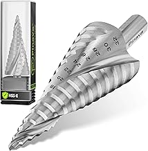 Step Drill HSS Cobalt Pro [Extra Sharp & Robust] Professional Taper Drill Bit for Stainless Steel, Metal, Wood, Plastic - Sheet Metal Peeling Drill with Deep Double Spiral - 10 mm Shank Diameter 4-32 mm Hole Drill
