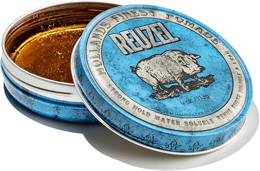 REUZEL Strong Hold Pomade, Blue, 4 oz