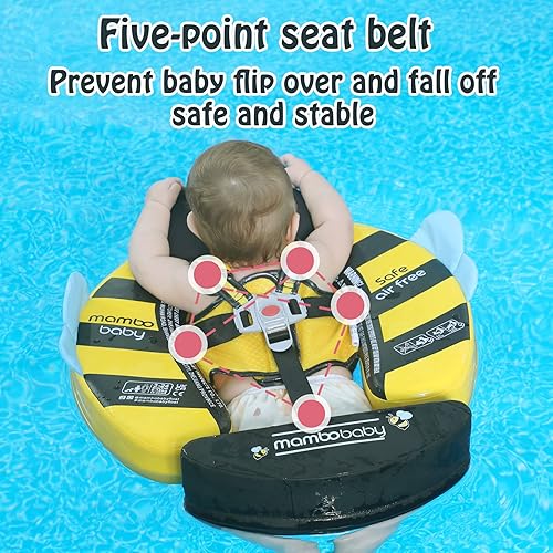 Miniatura 3 de Mambobaby Float Add Tail - Flotador de natación para bebé con dosel, piscina sólida, entrenamiento de natación, flotadores de agua sin aire, anillo