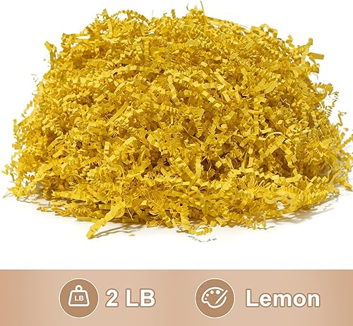 Miniatura 26 de Wowxyz Papel de corte arrugado de 2 libras, papel triturado de color blanco arrugado – Caja de regalo, cesta de relleno de bolsa, relleno de confeti