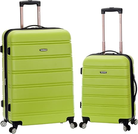 review Rockland Melbourne Hardside Expandable Spinner Wheel Luggage, Lime, 2-Piece Set (20/28)
