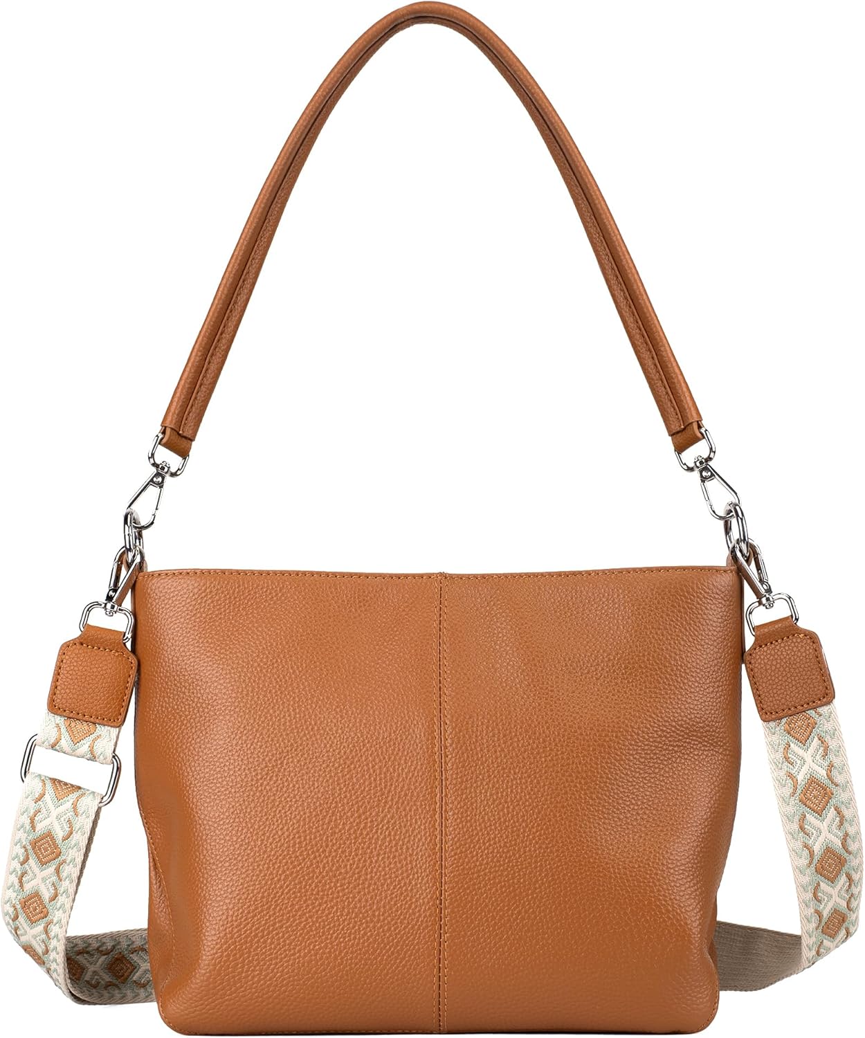 befen Genuine Leather Purse for Women Soft Crossbody Purse Hobo Bag Women's Shoulder bag Handbags with 2 Removable Straps - Image 7