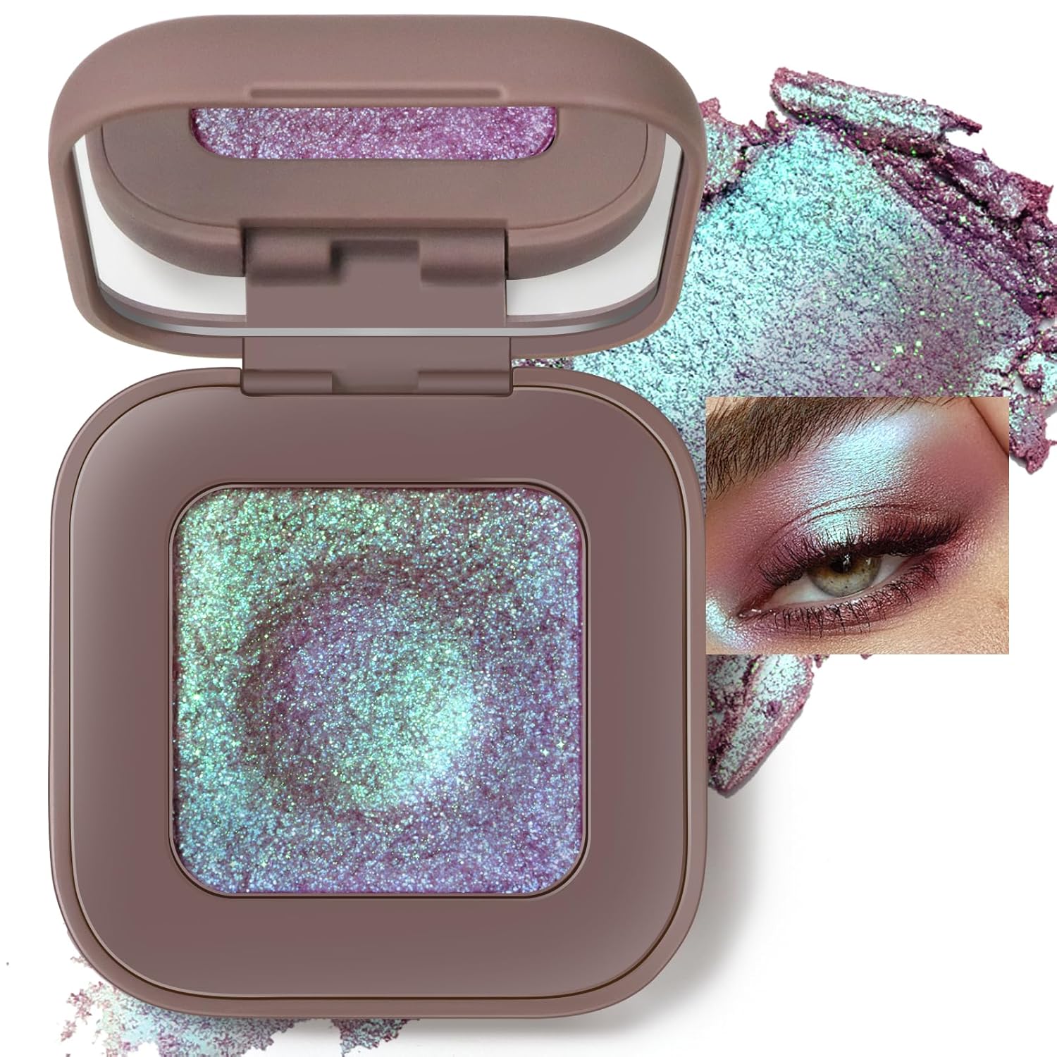 UCANBE 2Pcs Twilight Dusk + Aromas Nude Eyeshadow Palette Makeup Set, Matte Shimmer Glitter Pressed Pearl All Highly Pigmented Blending Powder, Natural Velvet Texture Eye Shadow Kit