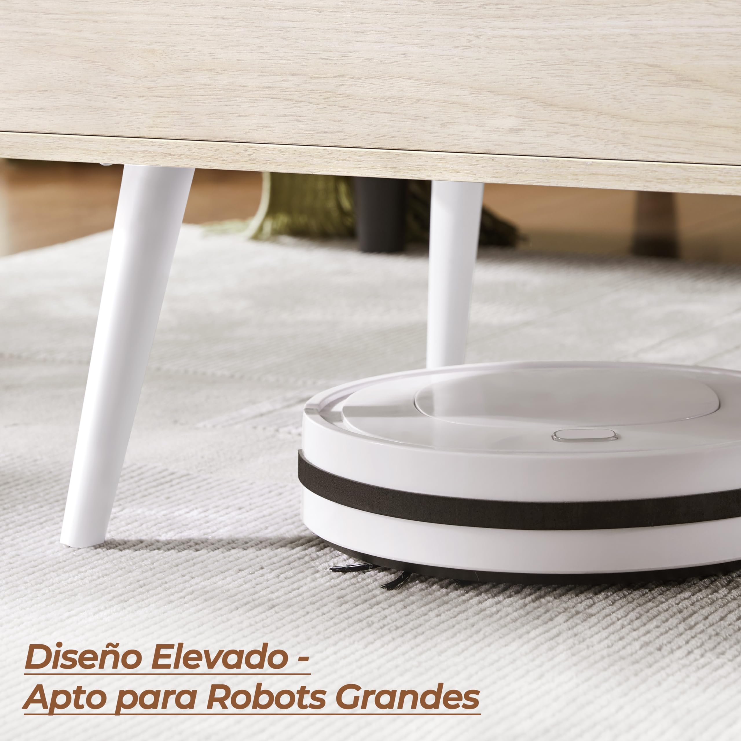 Yaheetech Mesa de Centro Elevable 100x50x45-59cm con Almacenamiento | Lateral y Oculto,Equipada de 1 Cajón y Patas de Madera para Salón y Cocina