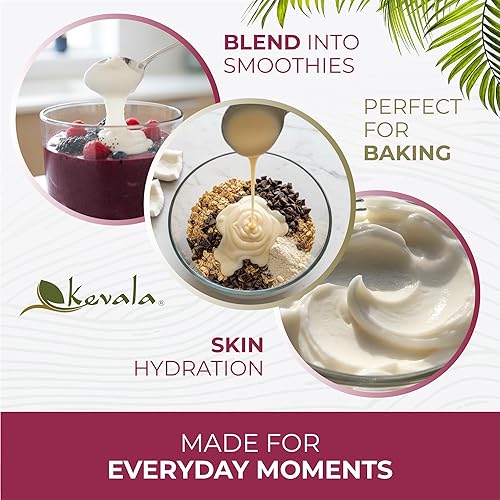 Miniatura 7 de Kevala Mantequilla de coco orgánica | Fabricado con coco entero orgánico | Crema para hornear y cocinar, alternativa a base de plantas sin lácteos |