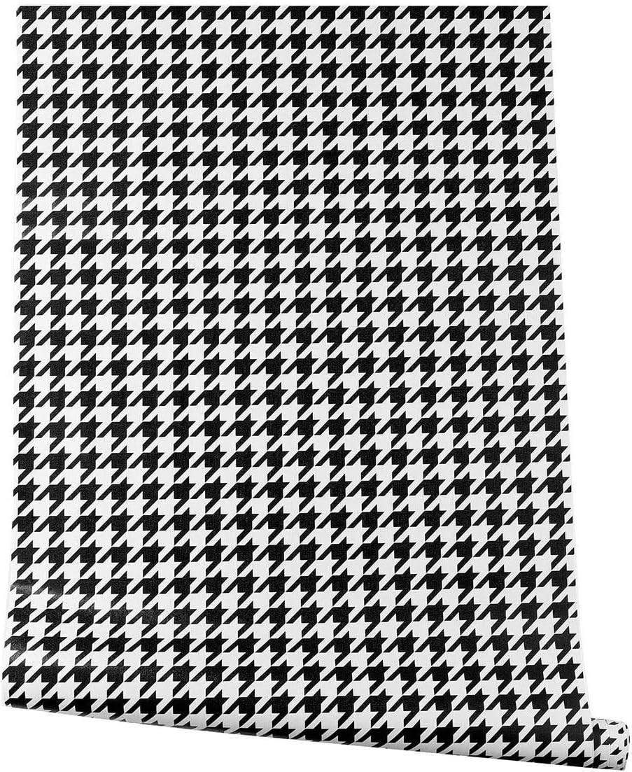 SelfAdhesive Vinyl Black White Plaid Shelf Liner Contact