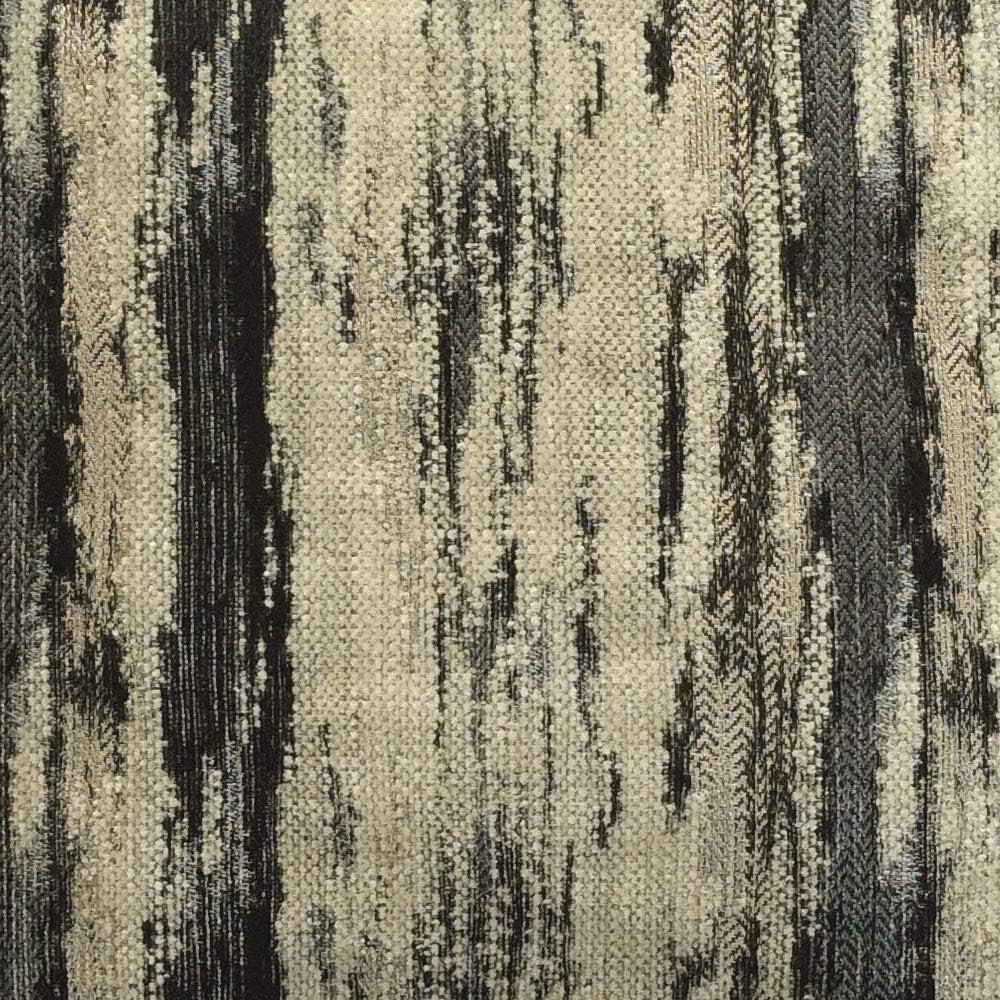 Chenille Herringbone Cream-Black-Gray 20x20 Pillow Cover with Black Satin Piping for Home Decor, Office, Farmhouse, Sofa, Couch, Porch, Patio, Window Seat