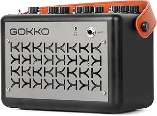 Guitar Amp 2 * 10W Electric Guitar Amplifier with 3 Built - in Effects, Bluetooth, Battery with USB Audio Interface for Recording Ideal for Busking and Practice