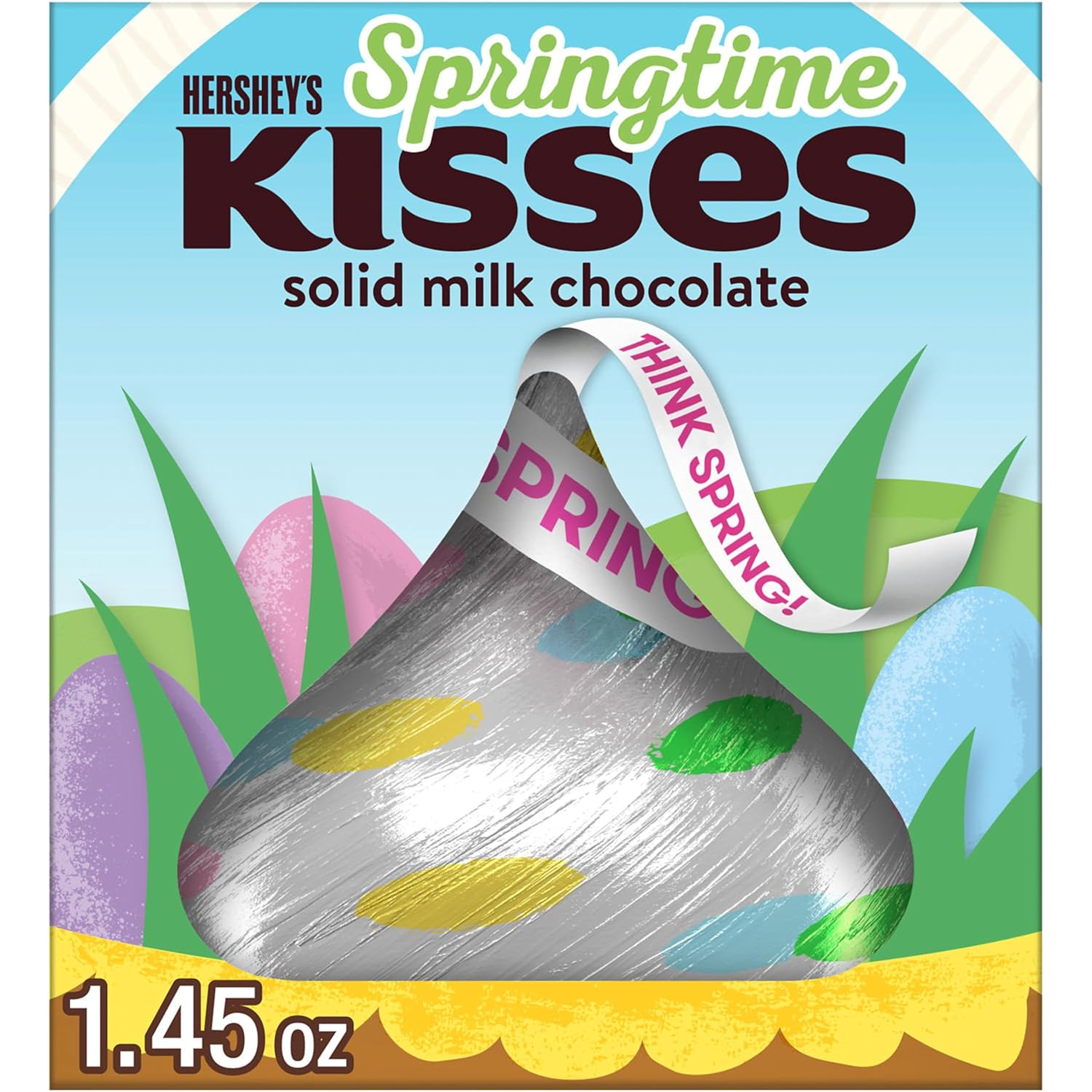 HERSHEY’S KISSES Solid Milk Chocolate, Easter Candy Gift Box, 1.45 oz HERSHEY’S KISSES Solid Milk Chocolate, Easter Candy Gift Box, 1.45 oz