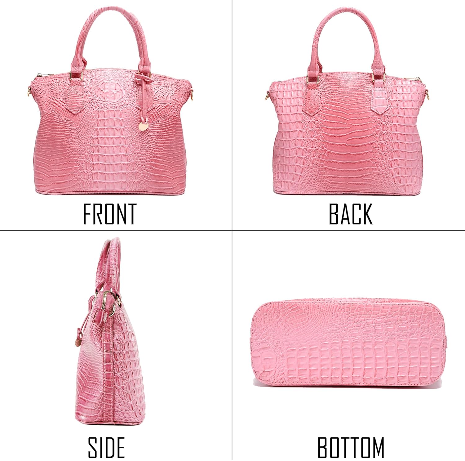 Women Purse Satchel Bag Long Crossbody Classy Tote Bag Top Handle Vegan Leather Ladies Handbags Embossed Pattern - Image 3