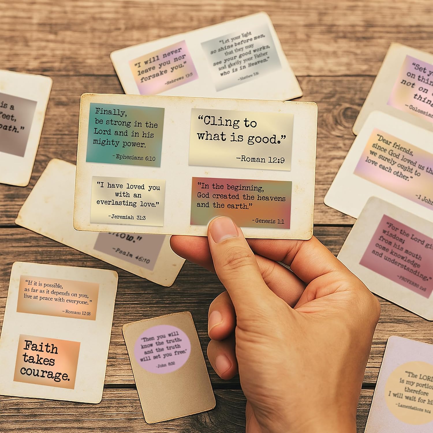 156PCS Bible Verse Stickers by Puraesla, Faith Christian Scripture Inspirational Quote Sticker, Typewriter Vintage, Bible Study for Scrapbooking, Water Bottle, Laptop image 4