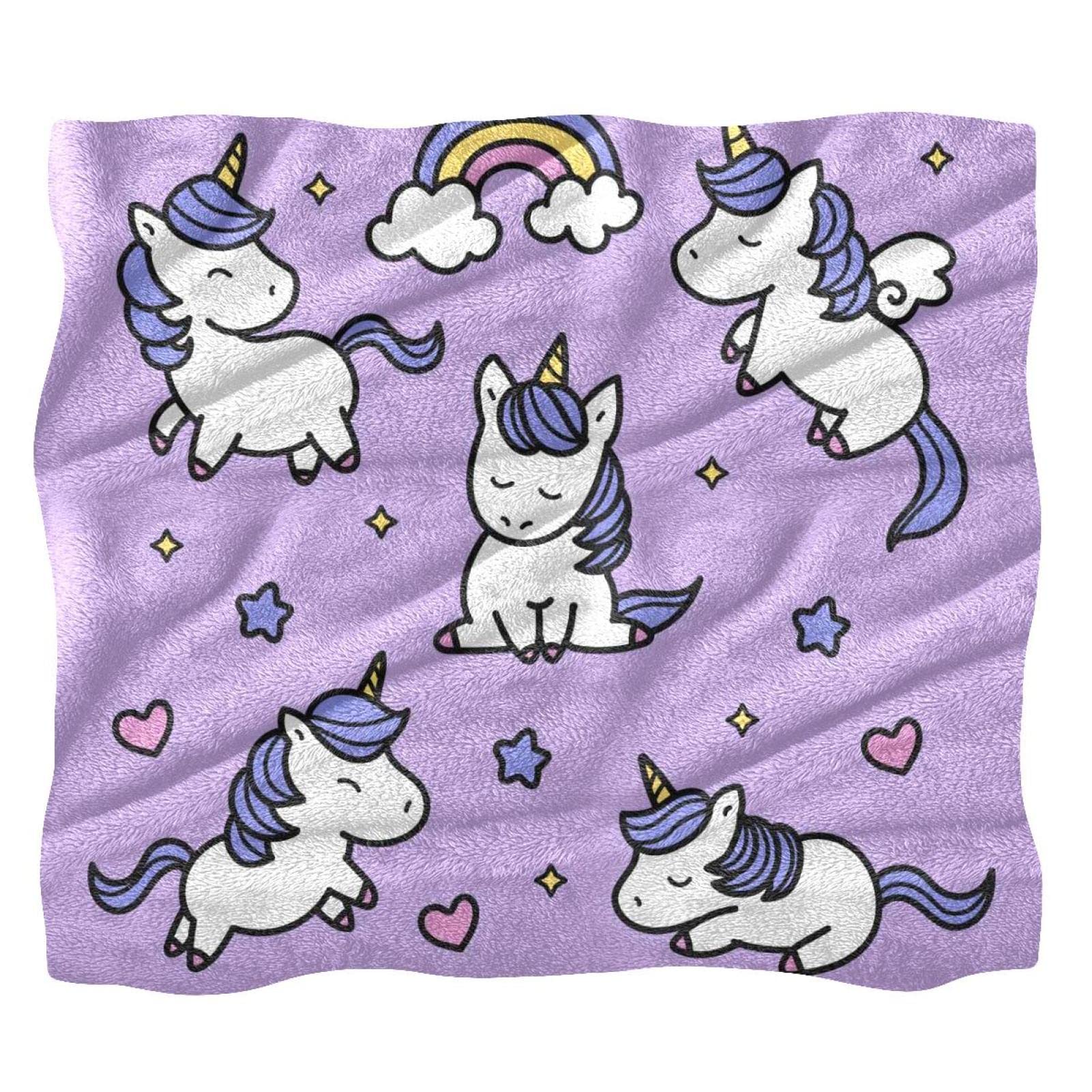 Couverture polaire licorne pour des soirées cocooning sur le canapé