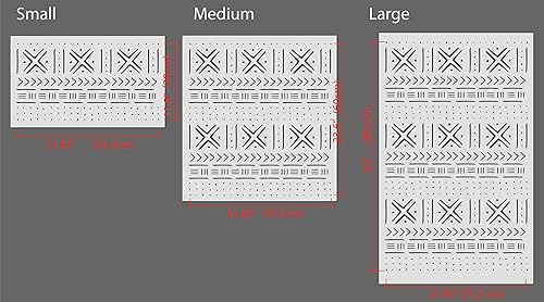 Miniatura 6 de PINKIPO 2 Pack, Mudcloth, Large WALL STENCIL, Modern Geometric Wall Stencils for Painting, Stencils For Walls, Tribal Wall Stencil Pattern