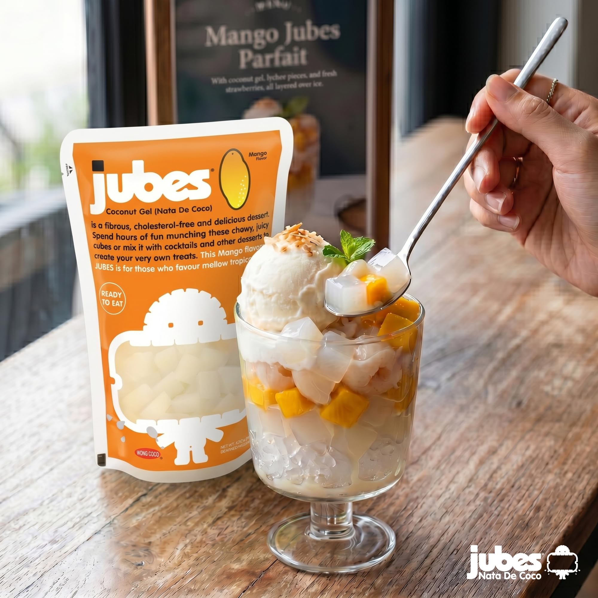 Amazon.com: Jubes Mango Nata De Coco Jelly Cubes 12.7 oz - Mango