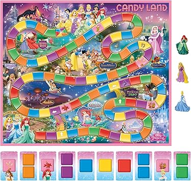 Hasbro Gaming Candy Land Disney Princess Edition Board Game, Preschool Games for 2 to 3 Players, Easter Gifts for Boys and Girls, Family Games for Kids Ages 3 and Up
