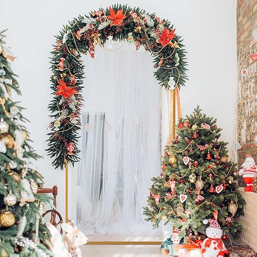 Miniatura 5 de Outvita Arco de boda de 6.6 pies, soporte de fondo de metal, marco de arco de globo de boda, soporte de soporte para ceremonia, interior y exterior,