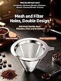 ChayWillow 800 Mesh Reusable Pour over Coffee – No Paper Filters Needed