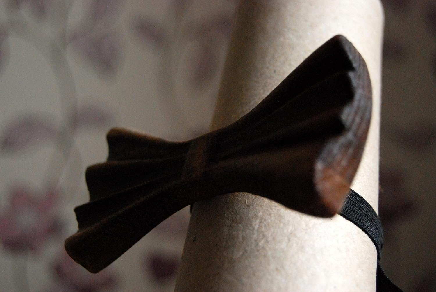 3D Mens Wooden Bow Tie - Ukrainian Unique Wood Bow Tie for Men - Wave Design Wedding Bowtie for Men and Boys in Craft Box