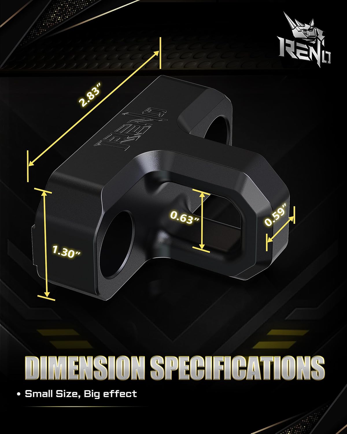 RENO Tie Down Anchor, Aluminum T-Track Rail Cleats Compatible with T/C Channels Bed Rail System, Fit for Most Crossbar Roof Rack Pickup Truck RV Kayaks Boats Canoe (Black, 4PCS)