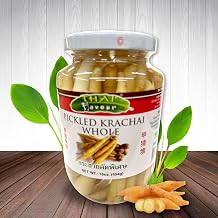 Pack of 3, Thai Flavour Pickled Krachai Whole, 16 oz, Authentic Thai Ingredient