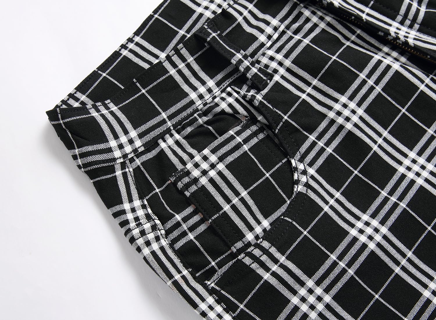 NOVOCCT Plaid Panst Herren-Chinohose, schmale Passform, schmale Passform, lässig, Business, Chinohose