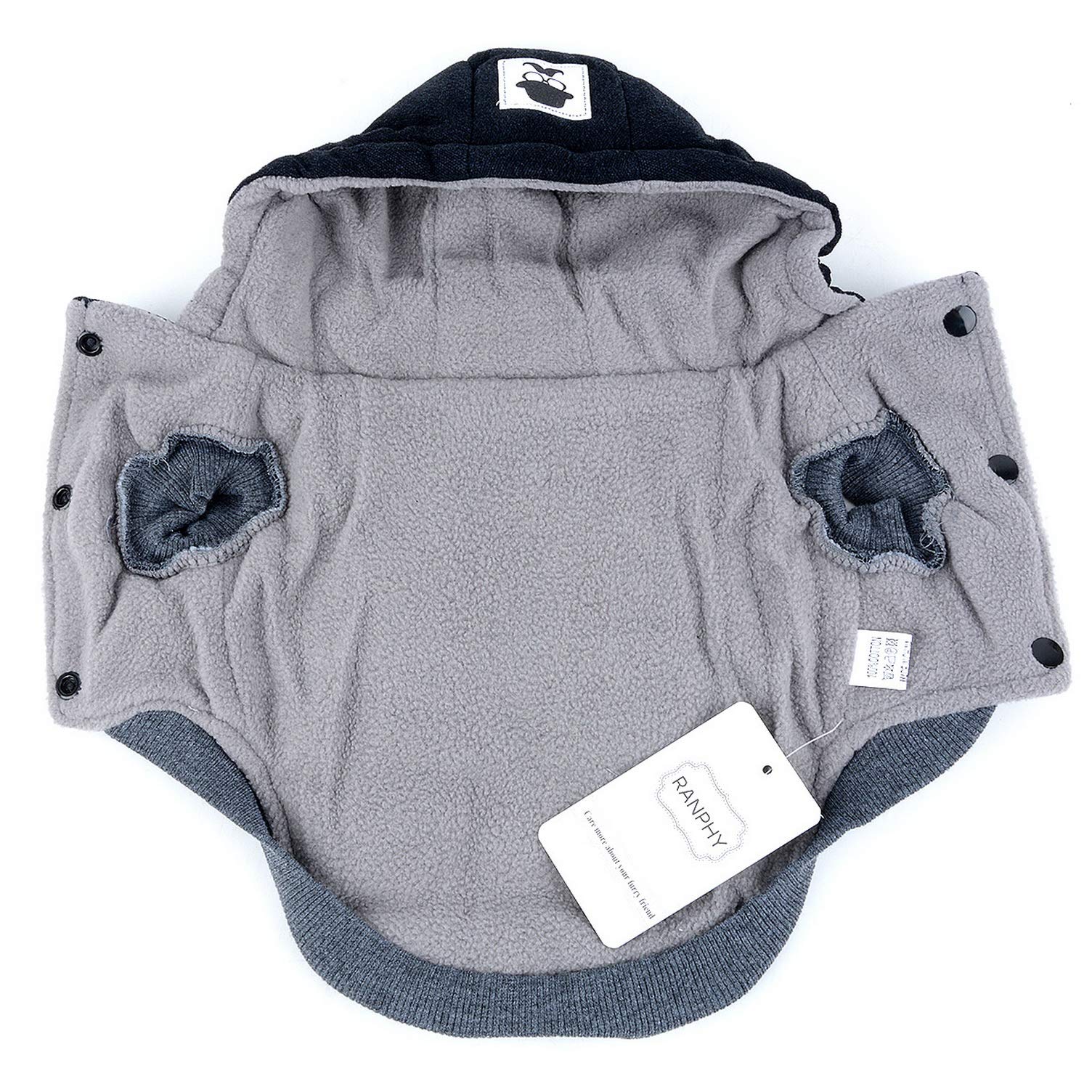 XHYRHTS Chaquetas de Lana de algodón para Perros pequeños con Capucha para Clima frío Niña Niño Cachorro Gato Abrigo de Invierno con Capucha Suéter Trajes con Capucha de 2 Patas Chaleco Suave para